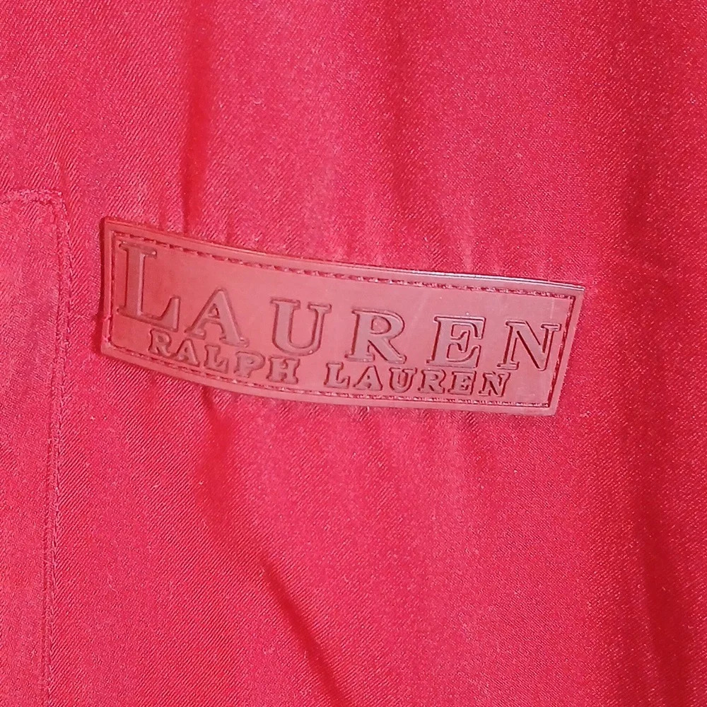 Ralph Lauren Women's Puffy Fleece Lined jacket Packable Hood in red size M/P - Picture 10 of 13